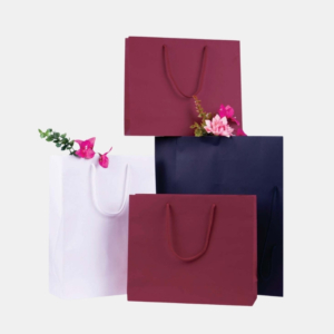 shopper in carta spessorata per abbigliamento, porta panettone personalizzabile
