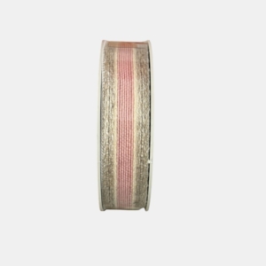 nastri bicolore tessuto naturale e rosa