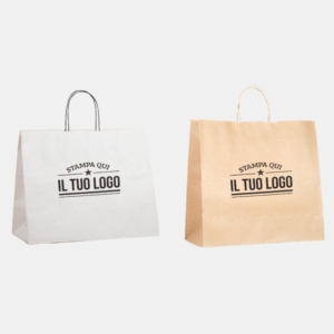 shopper con maniglia in carta ritorta personalizzato